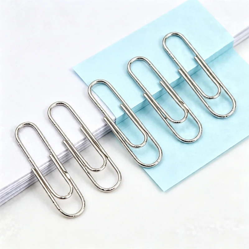 200PCS Paperclips Paper Clip Student Stainless Steel Bookmark Ideal For Office School Daily Use And DIY Student Stationery Tools