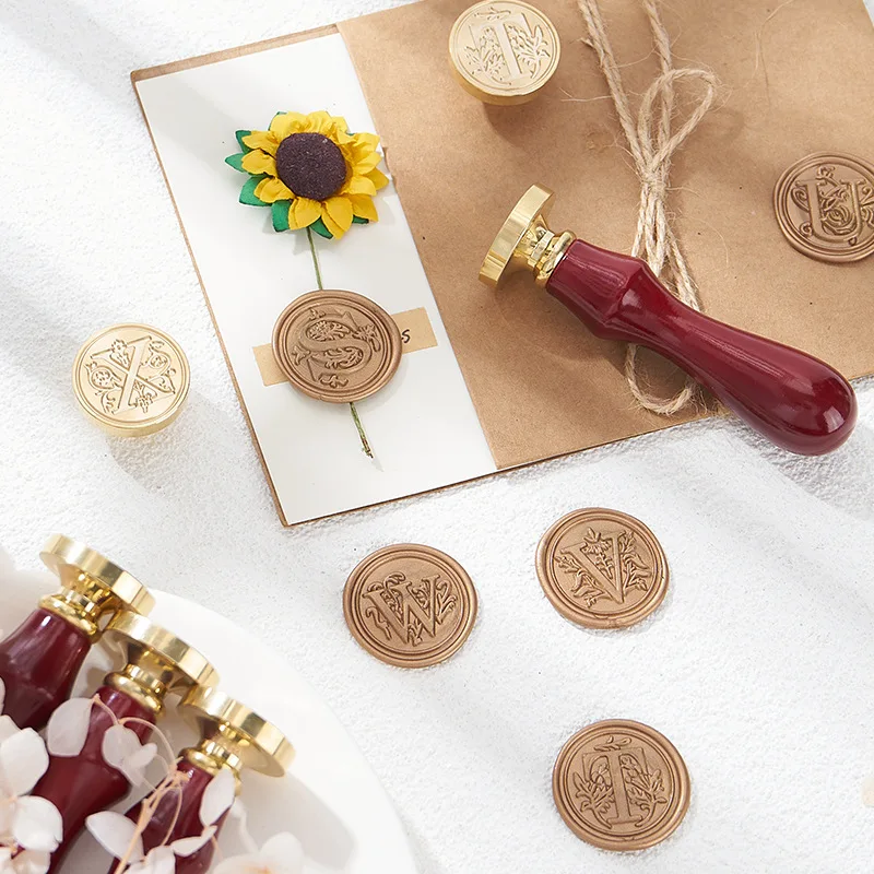 Neue hölzerne Wachs griff Stempel Kopf Set DIY Hand Konto Scrap booking Gruß karte Dekoration Stempel werkzeug