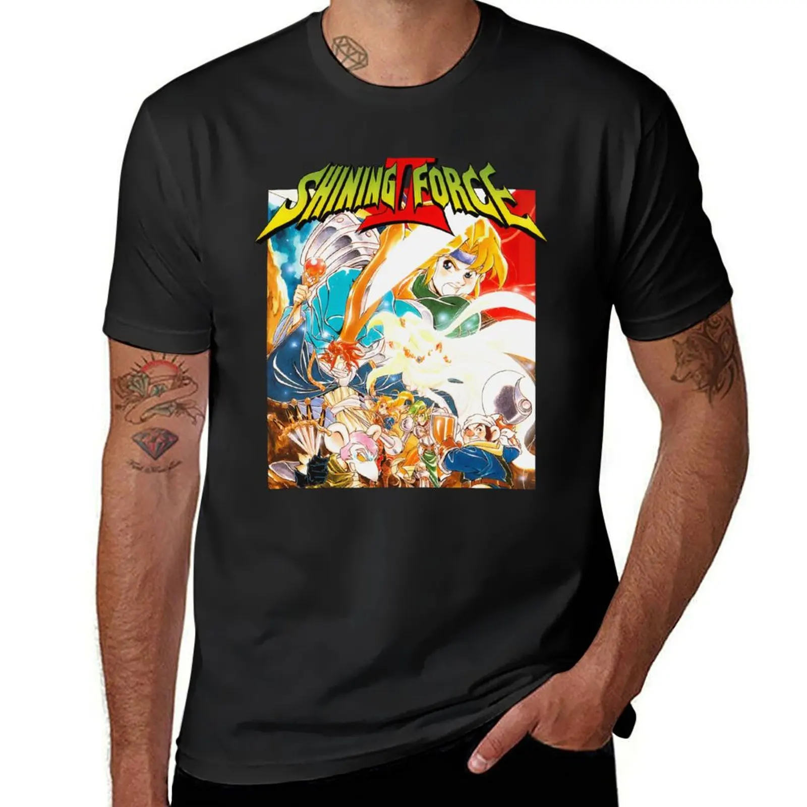 Shining Force 2 Japanese Mega Drive Artwork T-Shirt aesthetic clothes plus sizes hippie clothes anime clothes Men's clothing