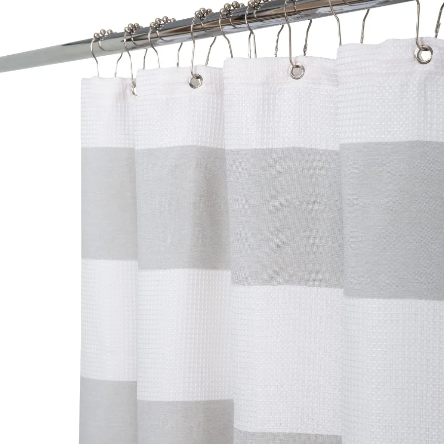 

Décor Jacquard Weave Shower Curtain in Grey Grey