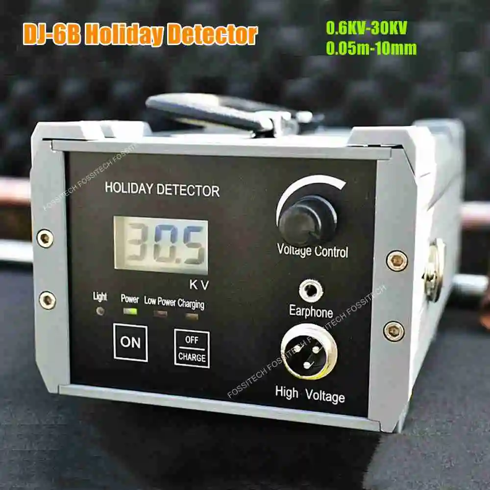 DJ-6B Digital Holiday Detector 0.05~10mm 0.6KV-30KV High Voltage Spark Leakage Detector with Special Anti-corrosion Coating