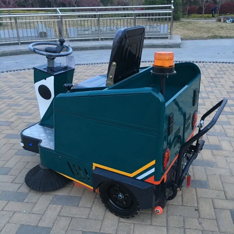 Automatic Floor Scrubber Outdoor Ride Battery Electric Vacuum Road Floor Washer Sweeper
