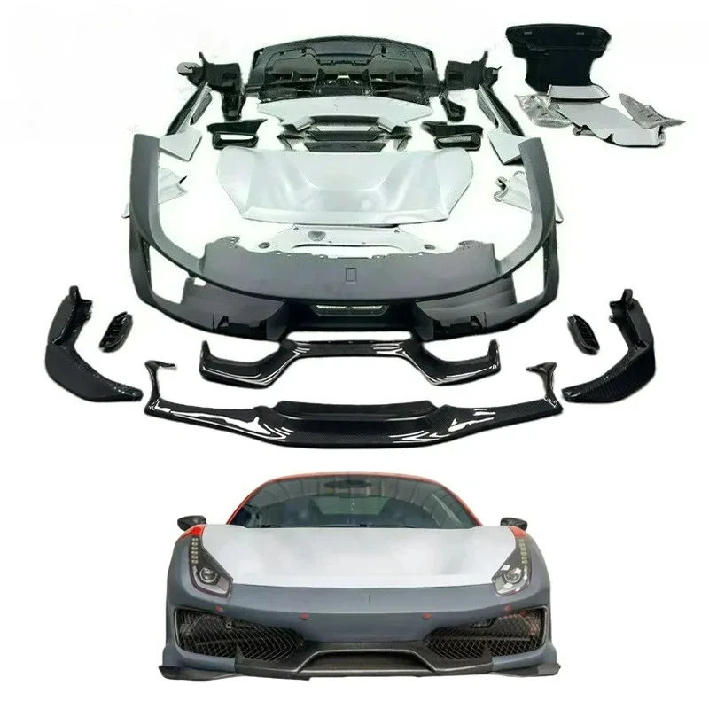 Applicable to 488 Upgrade Pista Appearance Kit Material To PP + Dry Carbon