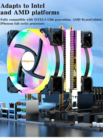CPU Air Cooler X79 X99 3Pin/4Pin PWM Processor Cooling Fan For Intel LGA 1366 1151 1155 1200 1700 2011 AMD AM3 AM4 AM5