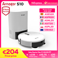 Latest Version Arnagar S10 Robot Aspirador Auto Empty Dust Collection Sweep＆Mop 4000Pa 2600mAh Low Noise APP Control