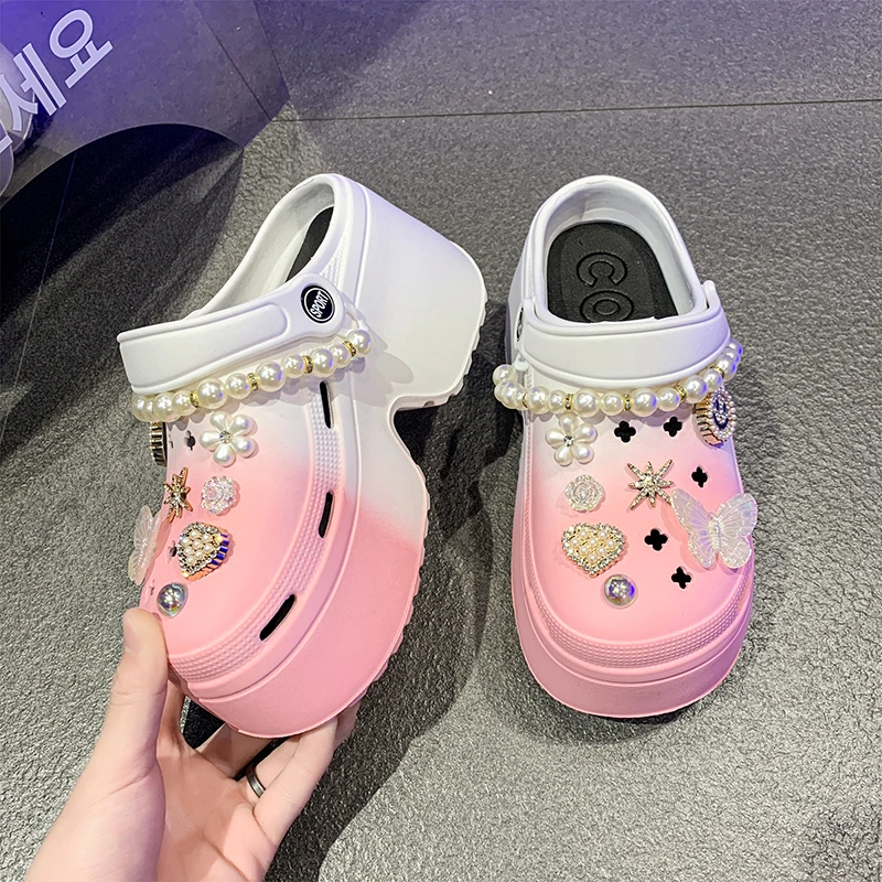 Women Sandals 2023 New Arrival Elegant Fashion Street Beach Slides Height Increasing Slippers for Girls women sandals