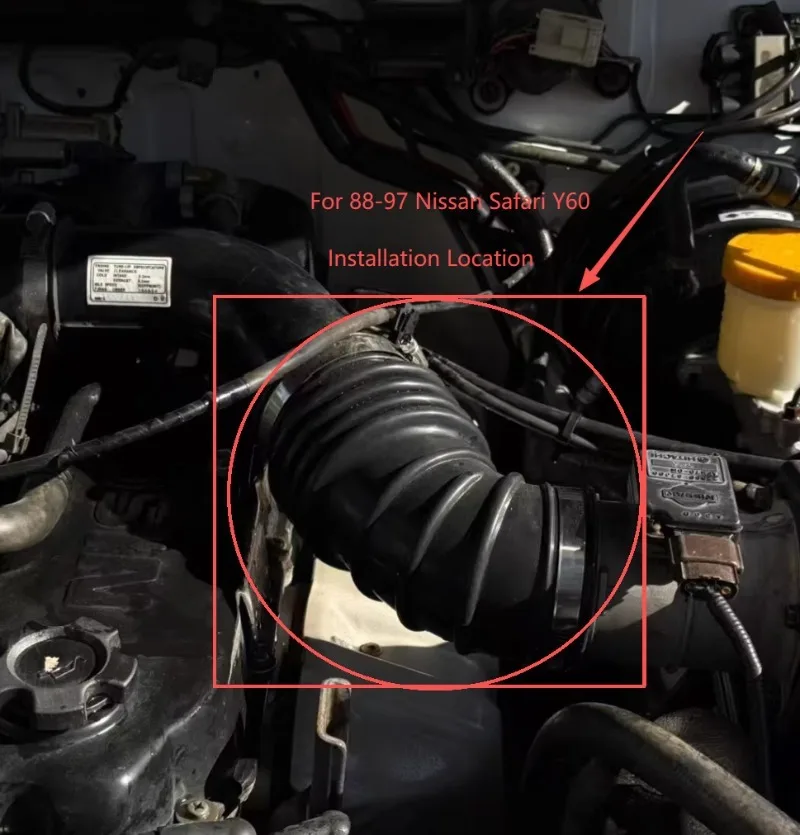 

Throttle body intake bellows for 87-97 Nissan Safari Y60, TB42 Patrol GQ Y60 parts for air filter and throttle body connection.