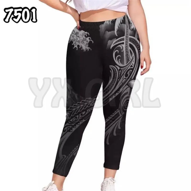 You Will Tribal Tattoo Art  3D Printed Leggings Sexy Elastic Female Skinny Leggings Gothic Yoga Leggings