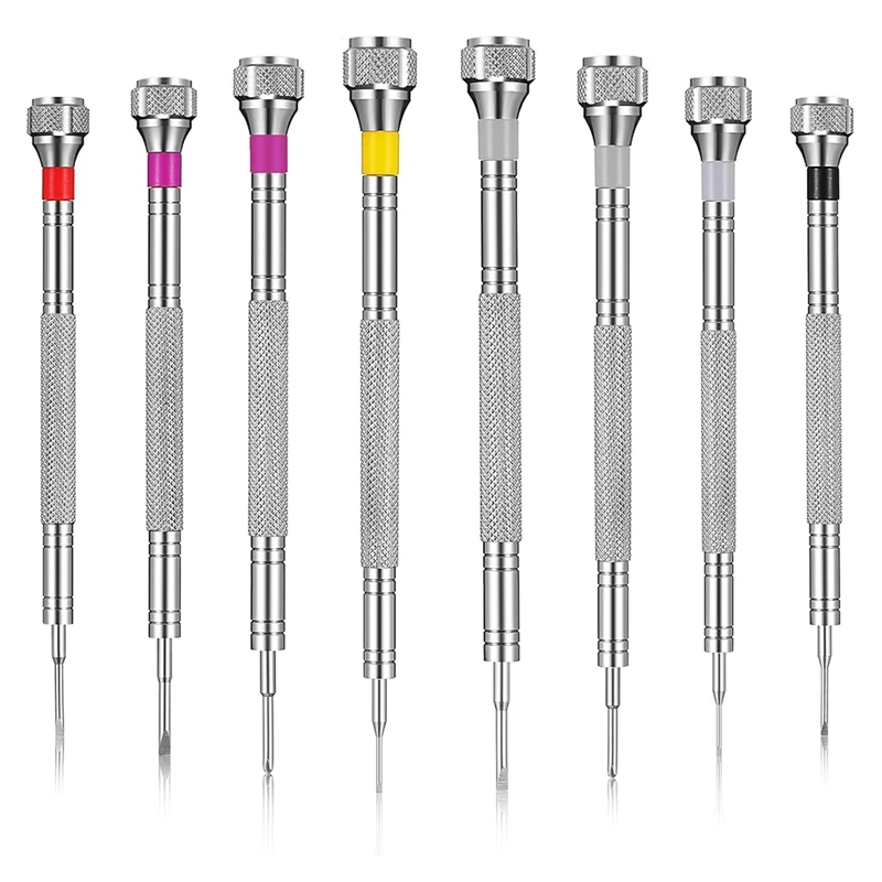 

8 Pieces Precision Screwdriver, Jewelers Screwdriver Set, Watch Repair Screwdriver Set 0.6-1.6 Mm, Micro-Screwdriver-AT64