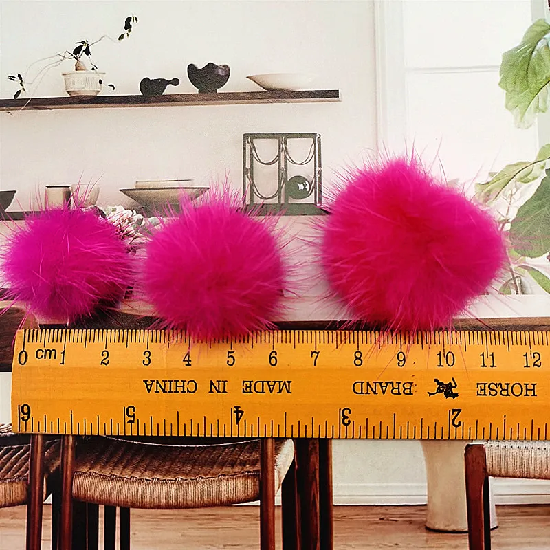 Pack of 5/10 Multicolor 2.5-4cm Mink Pompom for Sewing Knitted Keychain,scarf, Shoes and Hat Fur DIY Handicraft Hair Accessories