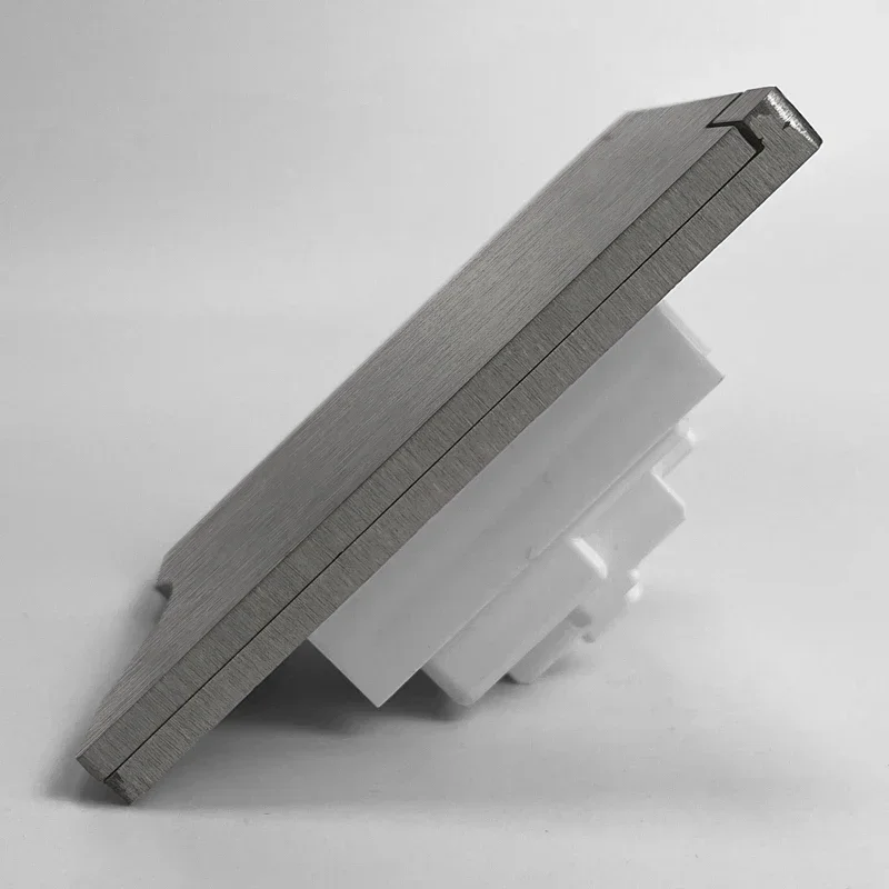 Ognioodporne gniazdko ścienne 13A 8mm stal nierdzewna UK/EU/US/FR uniwersalne gniazdo zasilania pojedyncze/podwójne Gang DIY