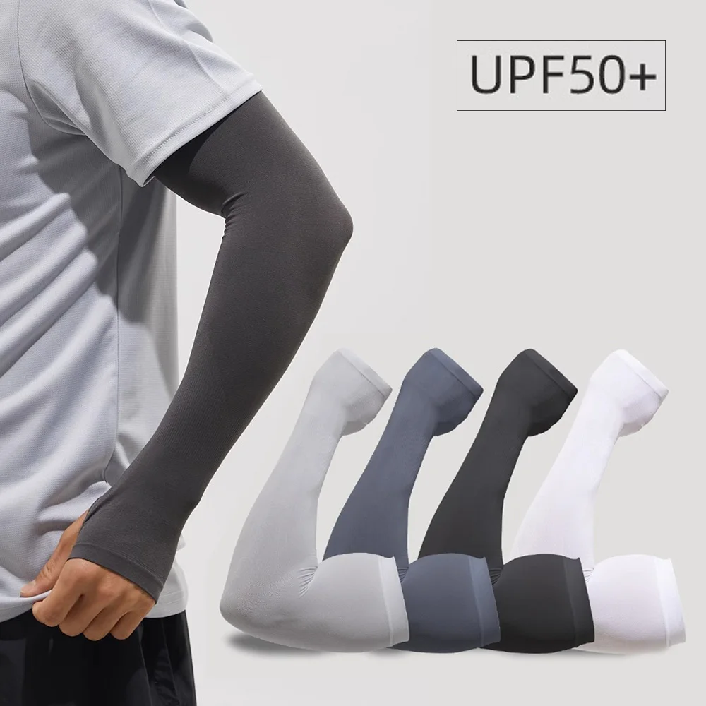 

Oversized Summer Sunscreen Arm Sleeves For Men Highly Elastic Arm Cover Ice Silk Sports Sleeve Outdoor UV Protection Gloves