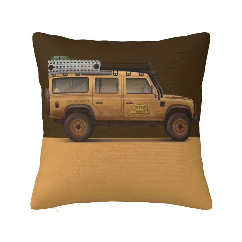 Luxury Camel Trophy Defender 110 Cushion Cover 40x40cm Polyester Throw Pillow Case for Sofa Square Pillowcase Bedroom Decoration