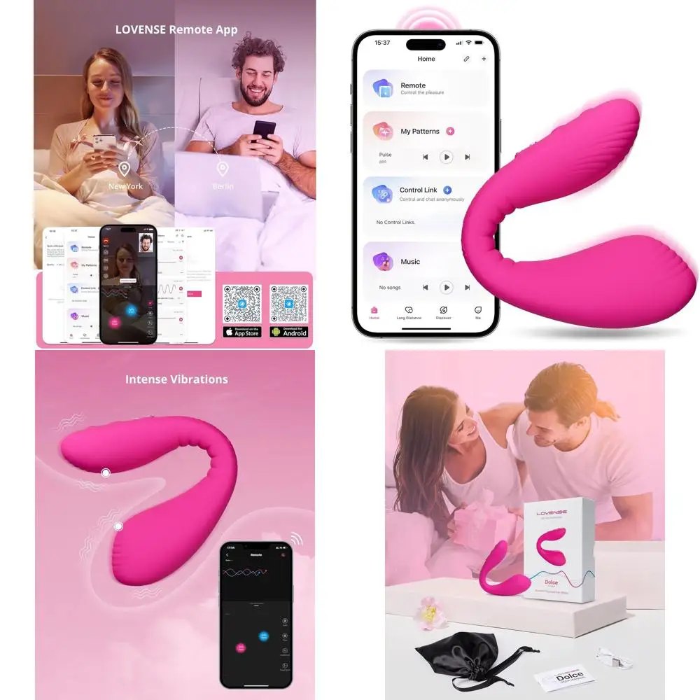 Dolce Remote Control Vibrator，Adult Sex Toys & Games,Womens Sex Toys,Clitoris & G-spot Vibrating Sex Toy for Double Stimulation