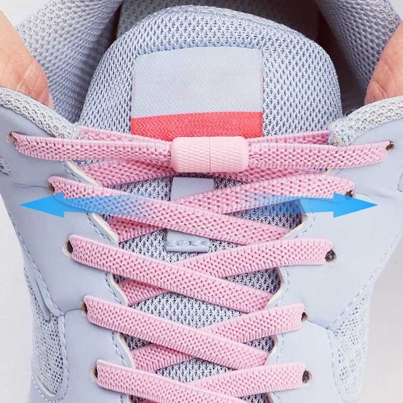 

1 пара быстросъемных шнурков с капсульной пряжкой для кроссовок — плоские эластичные шнурки для обуви для детей и взрослых, аксессуары для обуви без завязок