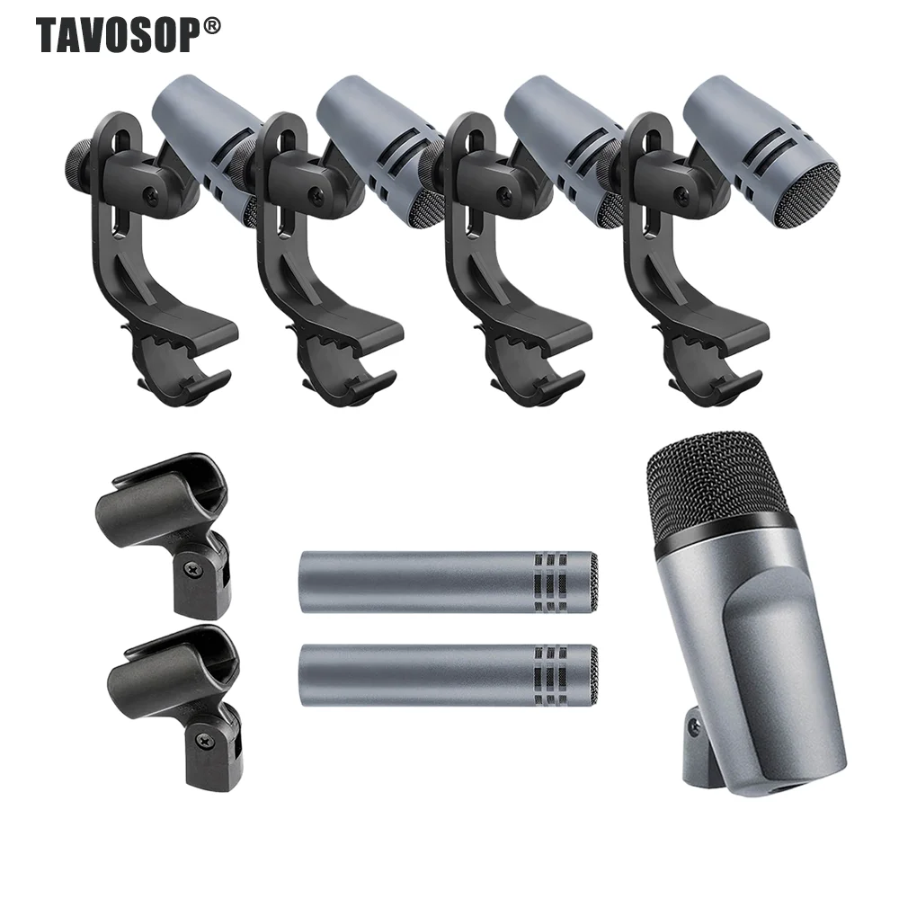TAVOSOP High Quality 1 Piece E602 2 Pcs E614 4 Pieces E604 Professional Drum Microphone Set E600 Drum Set Microphones Kit