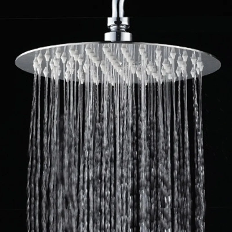 High Quality 6/8/10 Inch High Quality Stainless Steel Ultra-Thin Waterfall Shower Heads Rainfall Shower Head Rain Square Round