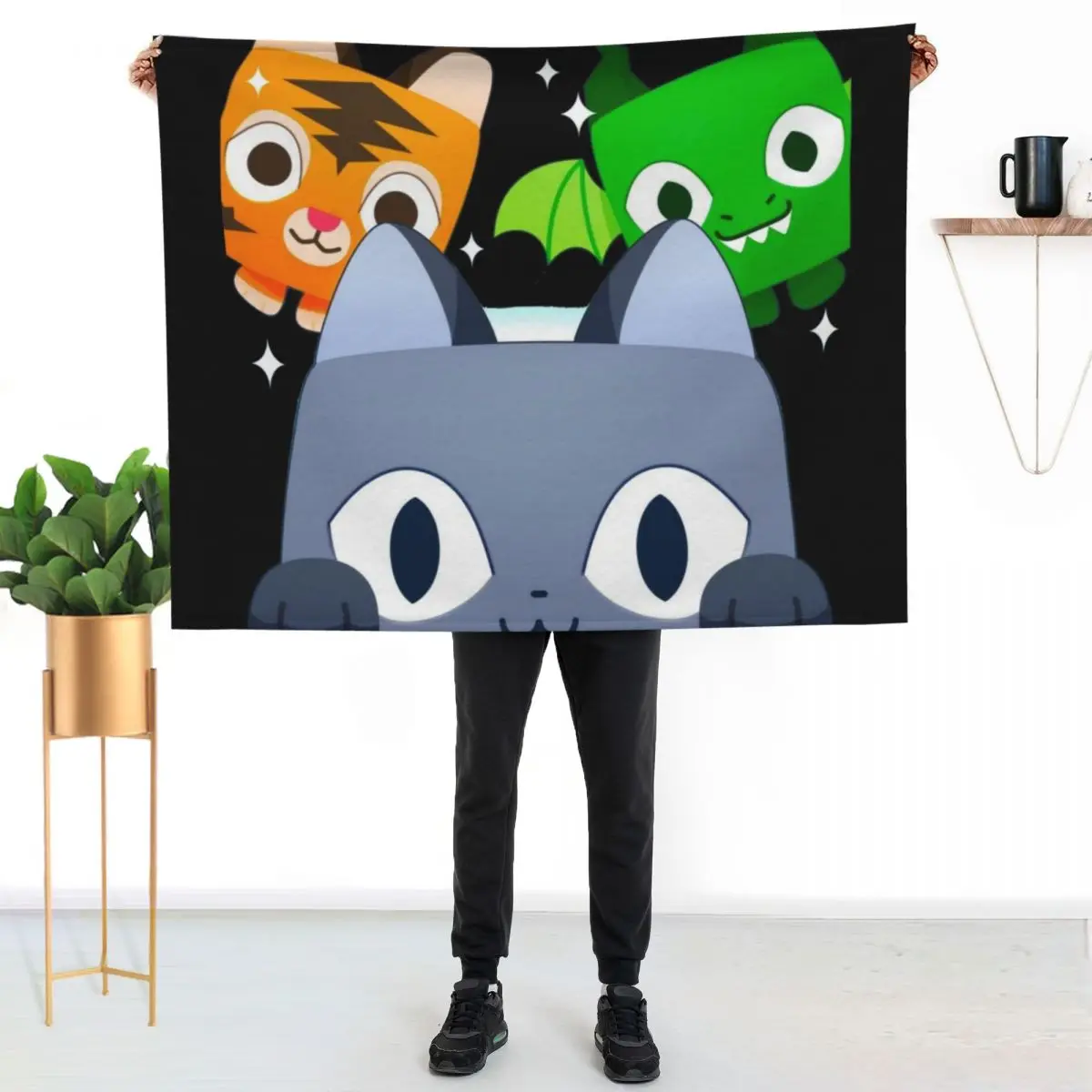 

pet simulator x Throw Blanket Cozy Sofa Blanket for TV Watching Napping
