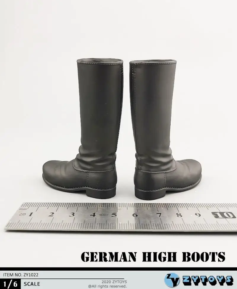 1/6 ZYTOYS ZY1022 WWII Military Series Army Soldier Hollow Black Boots Shoe Fit 12