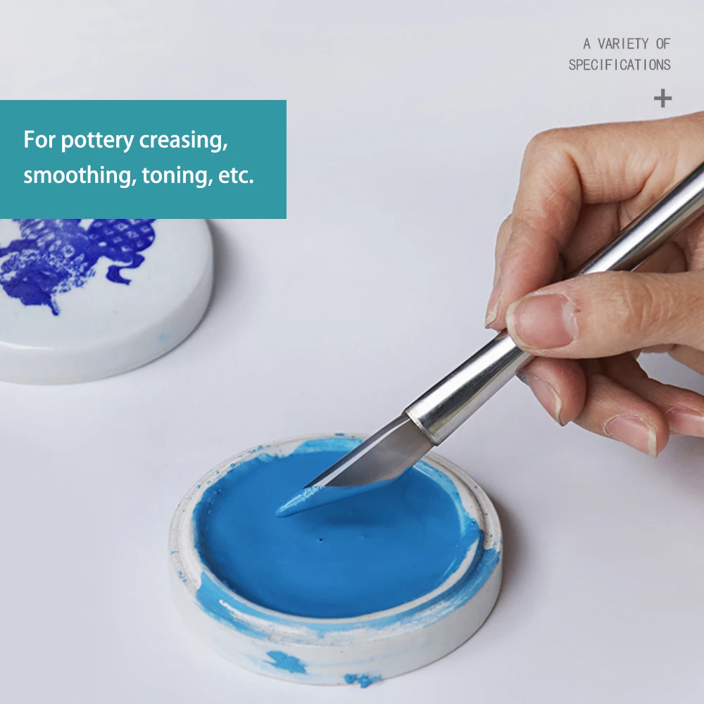 Natural Agate Pottery Pen,Stainless Steel Clay Sculpting Tool Ceramic Carving Polishing Toning Indentation Making Tool