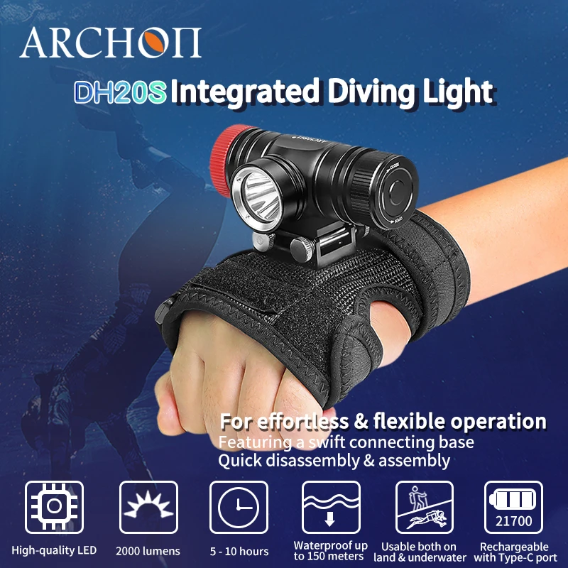 Portable High Power LED Dive Flashlight Marine Tactical Waterproof Scuba Equipment For Caving IPX8 Waterproof Dive Lights