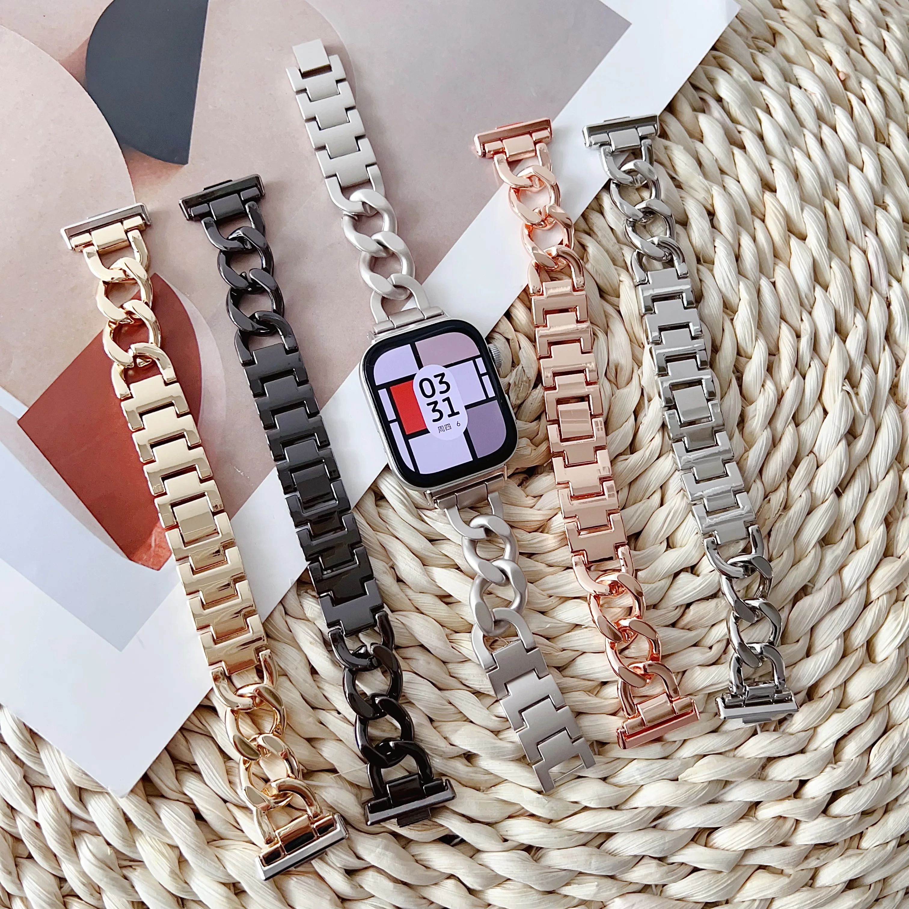 

Single row denim stainless steel strap watchband For Redmi Watch4 Smartwatch strap for men girl lady FOR Redmi Watch 4