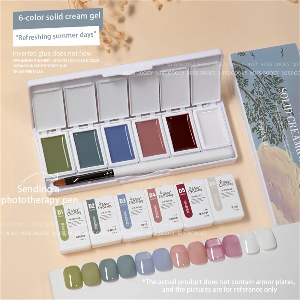 

Solid Nail Gel Palette Mud Painting Spring Summer Color For Nail Art Design Semi Permanent Soak Off UV Gel Varnish 6/9 Colors