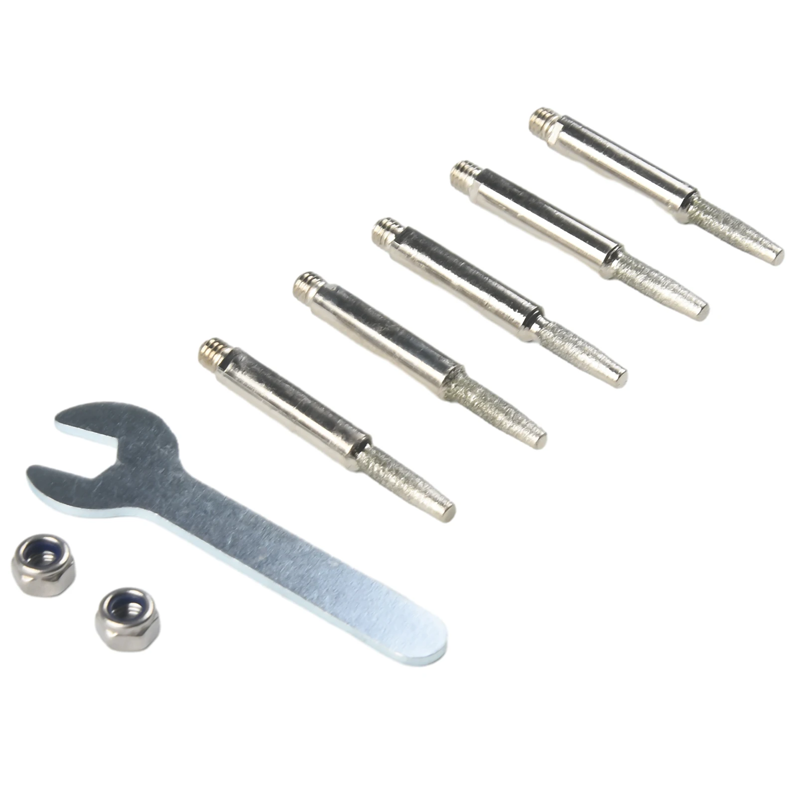 Chainsaw Sharpener Parts Diamond Coated Cylindrical Burr 4/5/6mm Grinding Head Chain Saw Sharpener Stone File Grinding Tools