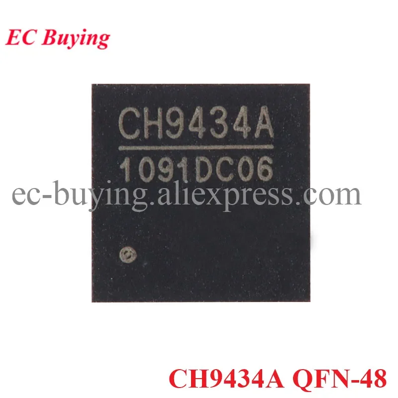 CH9434A CH9434M QFN-48 CH9434 QFN48 SPI to Four Serial Port Switching Chip Controller IC Original New