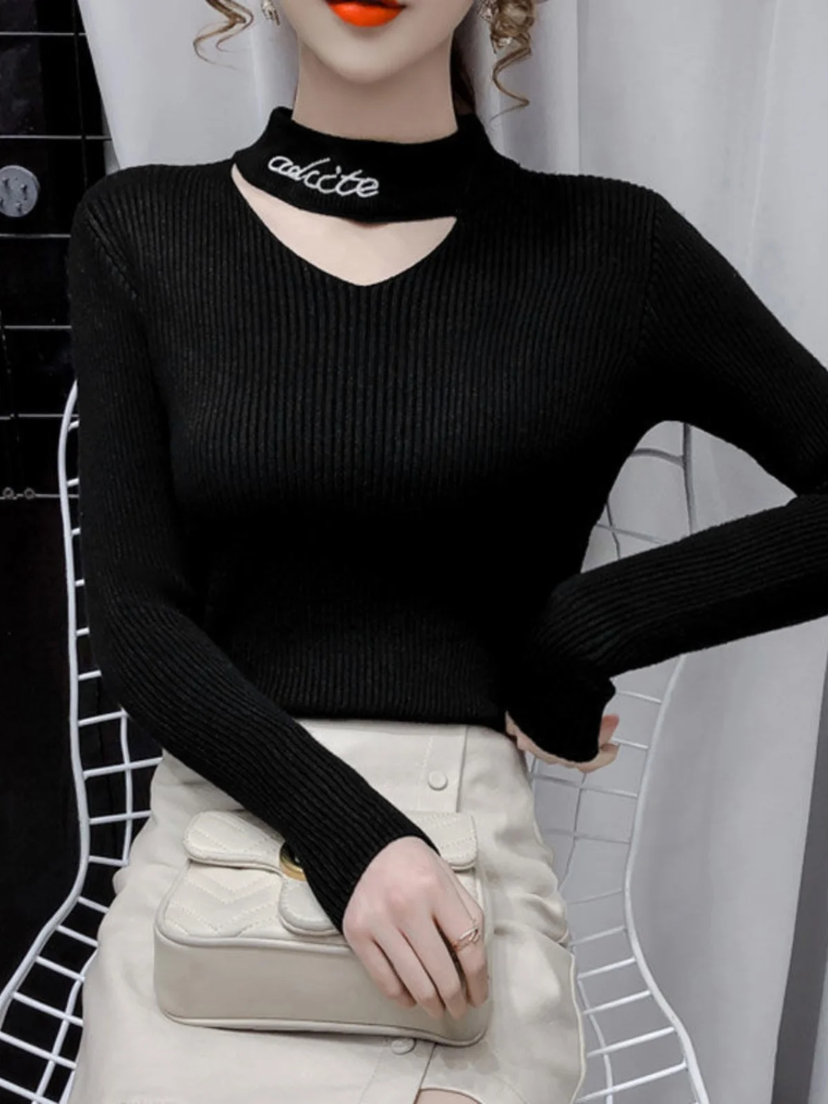 

Шикарная трикотажная основа irt, женская внутренняя одежда, уникальный свитер с дизайном Sli, верхняя одежда, модный топ для осенне-зимнего сезона