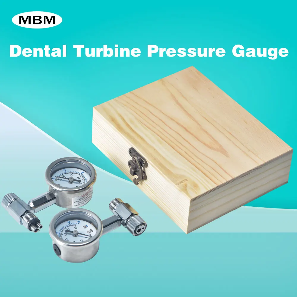 MBM 2PCS Pressure Correction Gauge Dental Handpiece Air Turbine Pressure Gauge Test Manometer Dentist Unit Spare Part 2/4 Holes