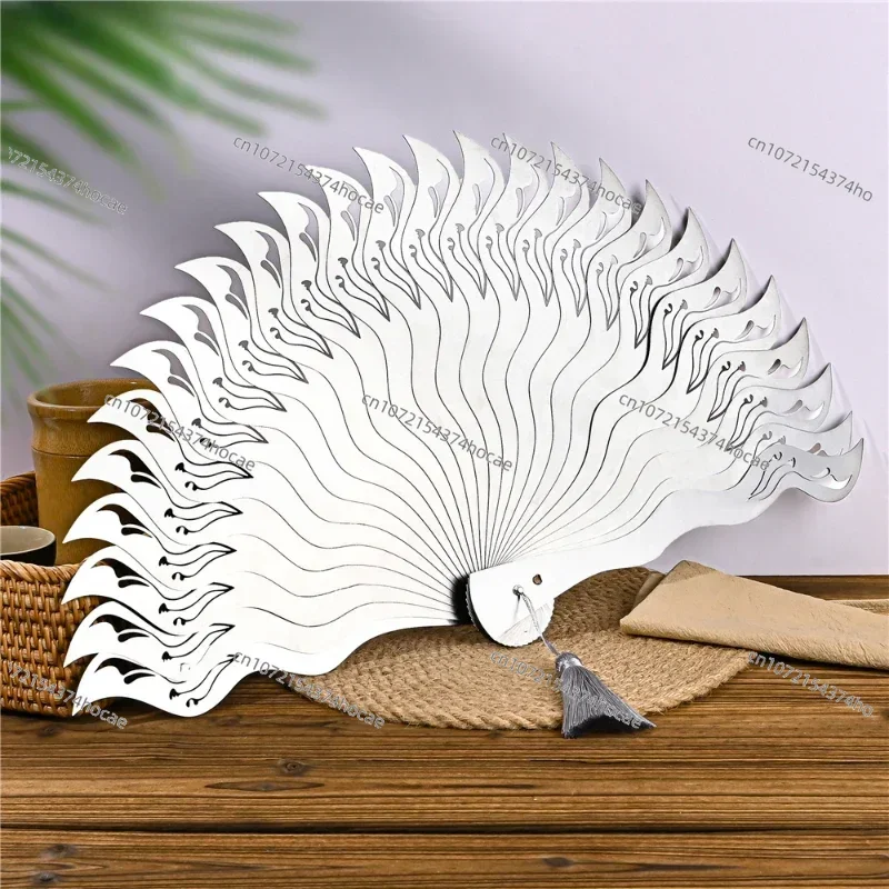 All-metal Fan Kung Fu Flying Feather Blade Stainless Steel Fitness Martial Arts Steel Folding Fan