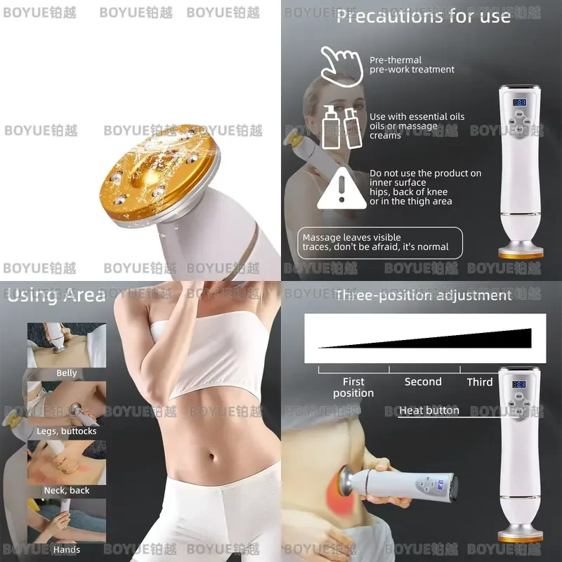 Electric Cupping Massage Device Magnetic Therapy Gua Sha Tool Anti Cellulite Fat Burner Body Slimming Skin Care Massager