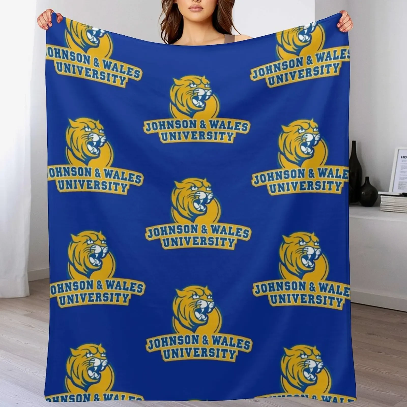 

JWU Wild Cats Throw Blanket Cozy Sofa Blanket for TV Watching Napping