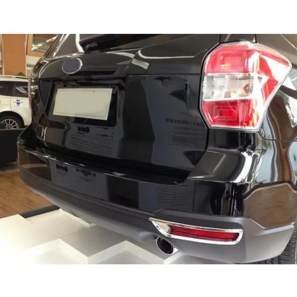 For Subaru Forester 2013 2014 2015 2016 2017 2018 Car Rear Fog Light Lamp Frame Stick Styling Cover Trim Stick Parts 2pcs