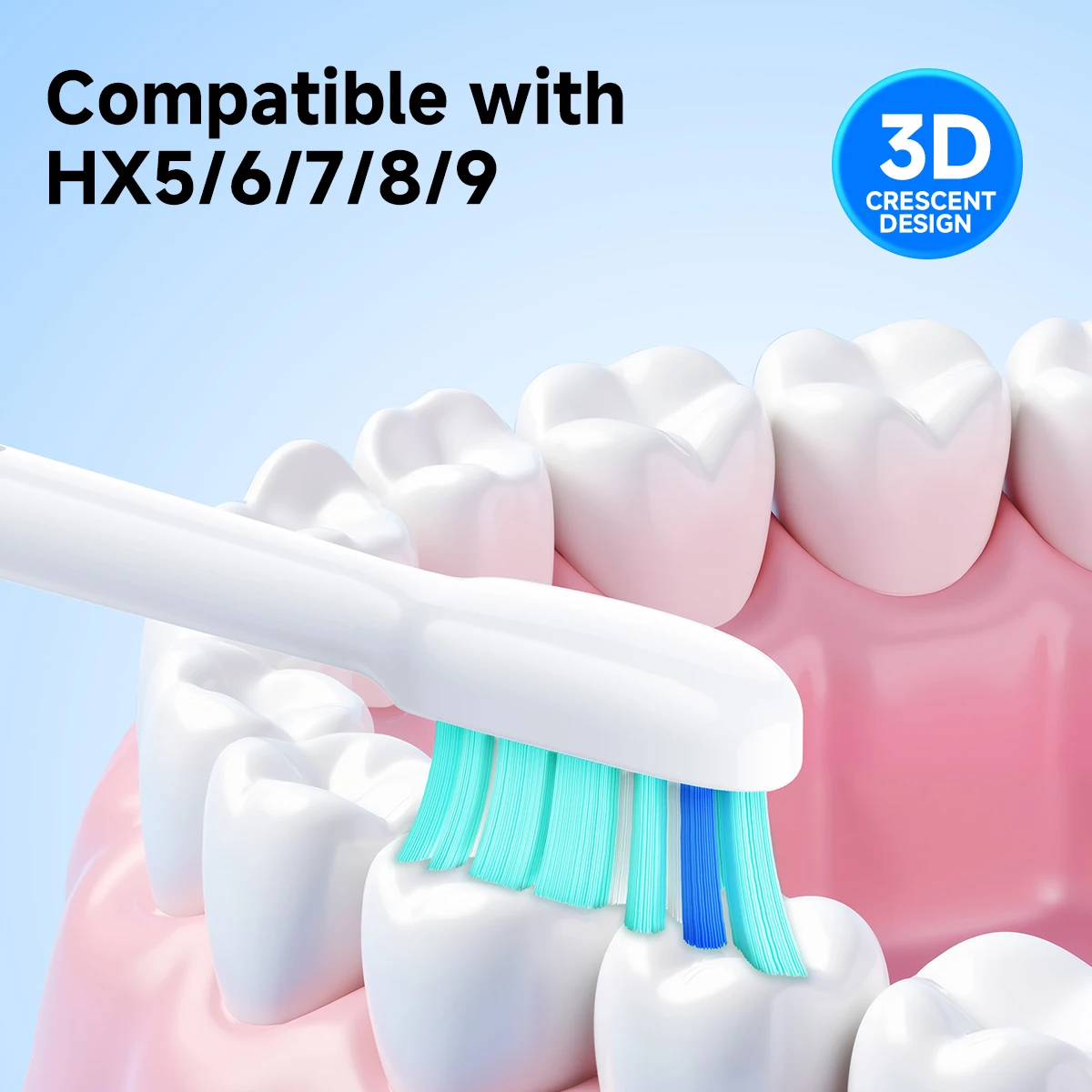 

Replacement Toothbrush Heads Compatible with Philips Replacement Electric Brush Head HX 6100 HX6252 HX9334 HX6530