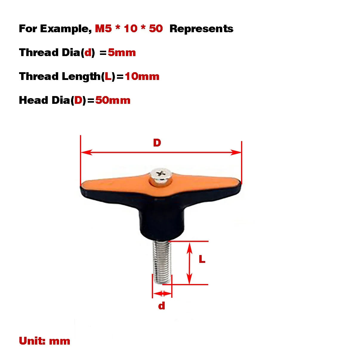 T-Type Adjustable Locking Handle /304 Stainless Steel  Screw M5M6M8M10M12