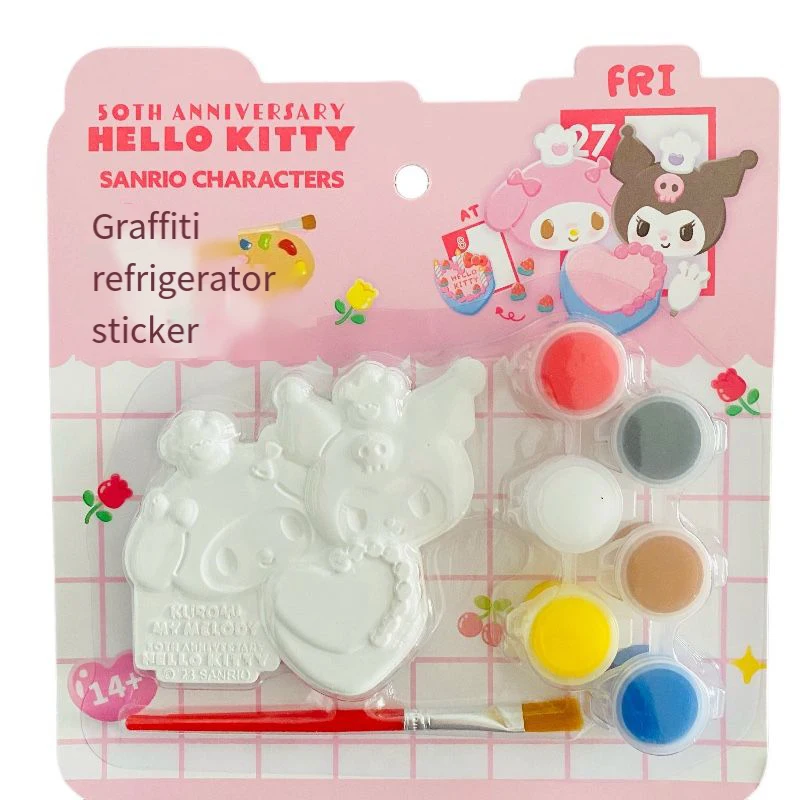 Miniso Sanrios Kuromi Hello kittys meine Melodie Kühlschrank Magnet Graffiti Magnet Form Anime Kawaii DIY Handwerk Gips Puppe