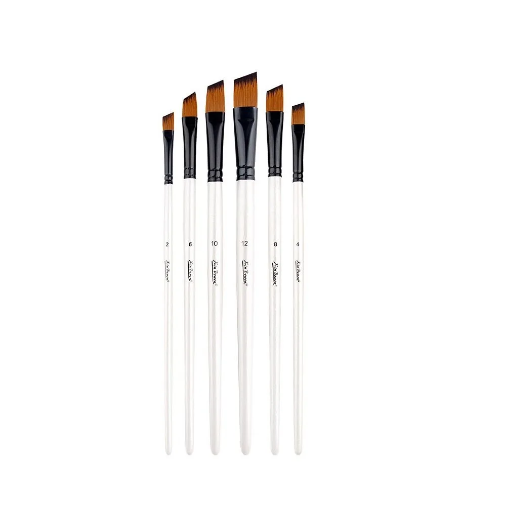 

Wooden Handle Watercolor Painting Brushes Practical Portable Acrylic Paint Brushes Nylon Professional Acrylic and Oil Brushes