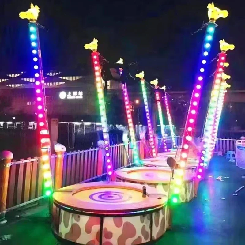 Fabricante al por mayor, parque de atracciones, paseos, cama de trampolín al aire libre para niños, cama hinchable, trampolín individual pequeño para saltar bungee