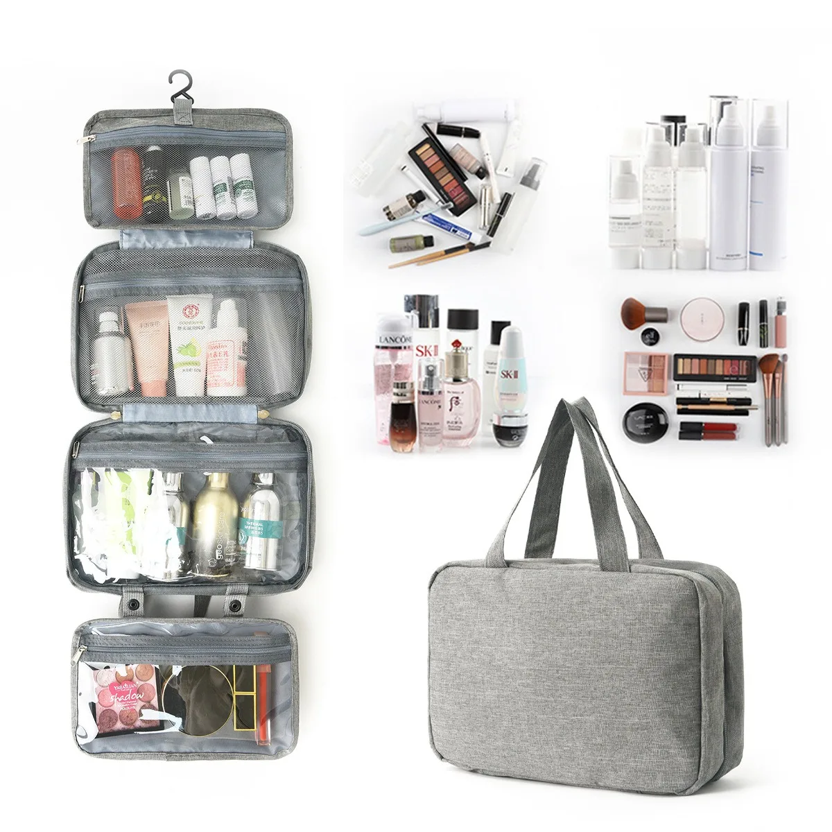 Außenhandel, grenzüberschreitend, 40 % Rabatt, Trocken- und Nassabtrennung, aufhängbar, mehrfarbig, Aufbewahrung, Kosmetik, tragbare Waschtasche, Kosmetik