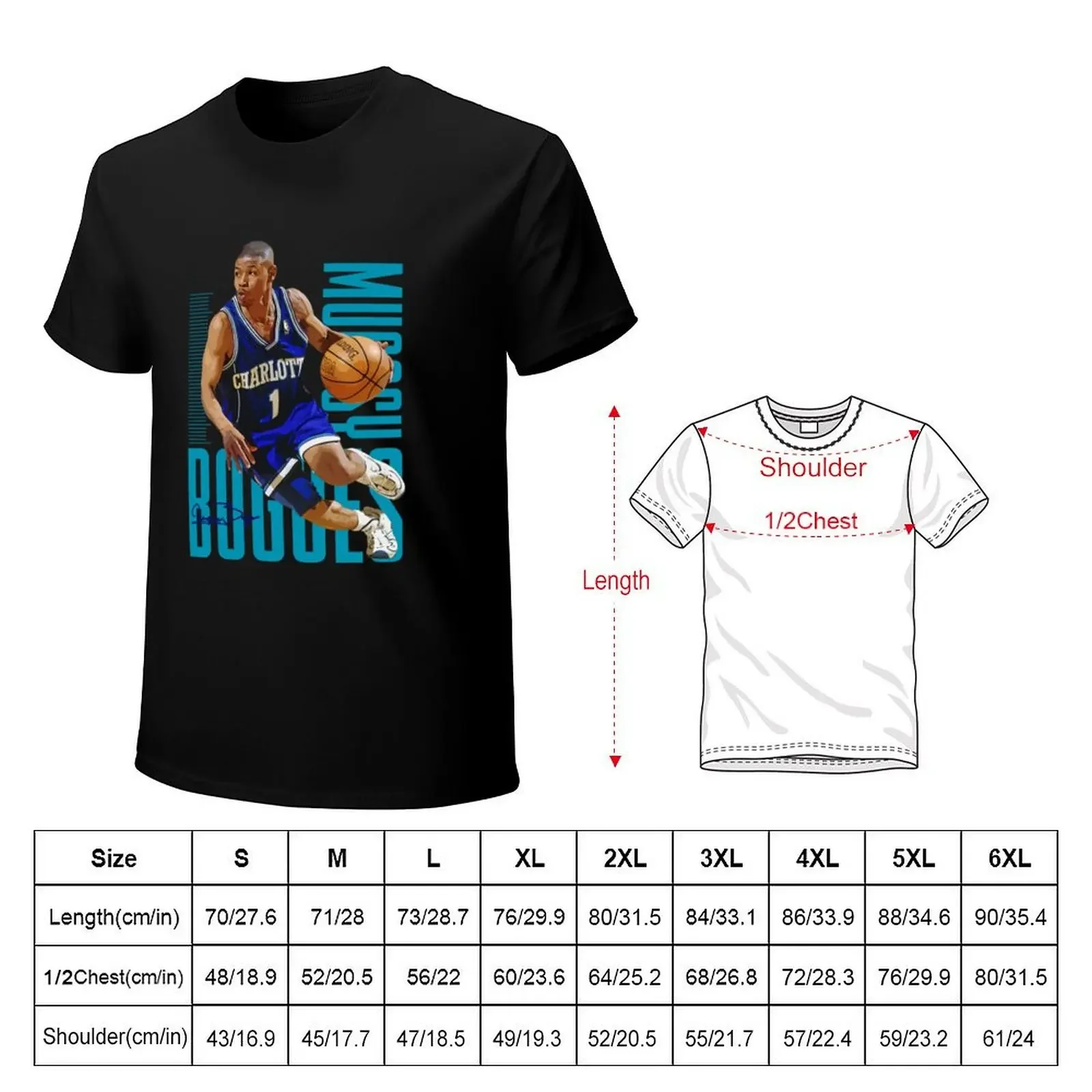 Muggsy Bogues T-Shirt graphic tee shirt quick-drying rapper graphic tees t shirts men