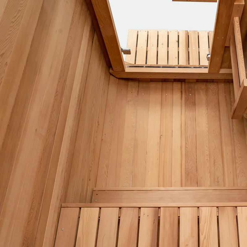 Sauna Kayu Luar Ruangan untuk 2 Orang, Kabin Kayu Tradisional Kelas Atas, Sauna Kering dan Basah dari Kayu Cedar