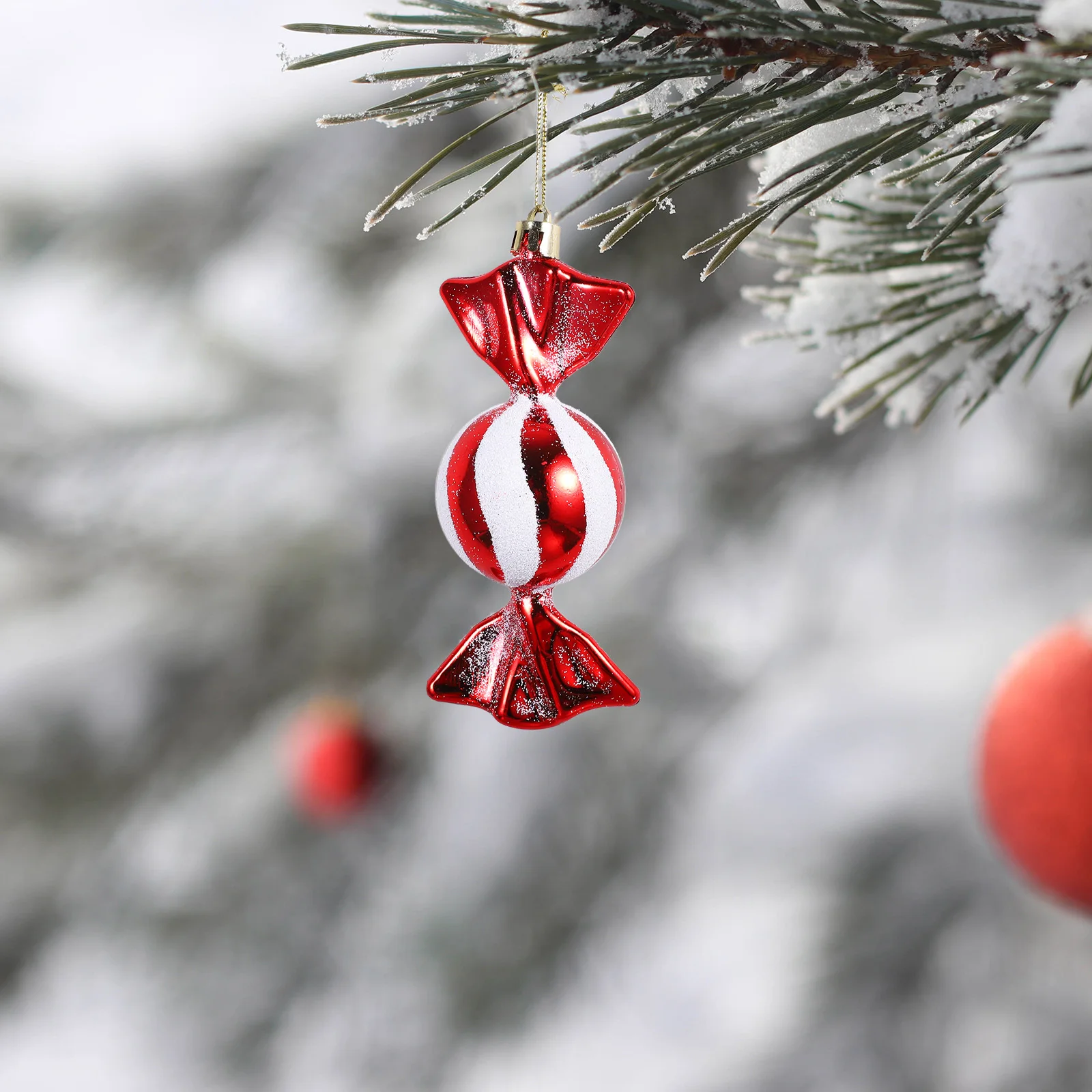 

4Pcs Christmas Tree Pendants Xmas Hanging Ornaments Decorative Plastic Holiday Party Supplies Festive Scene Decor
