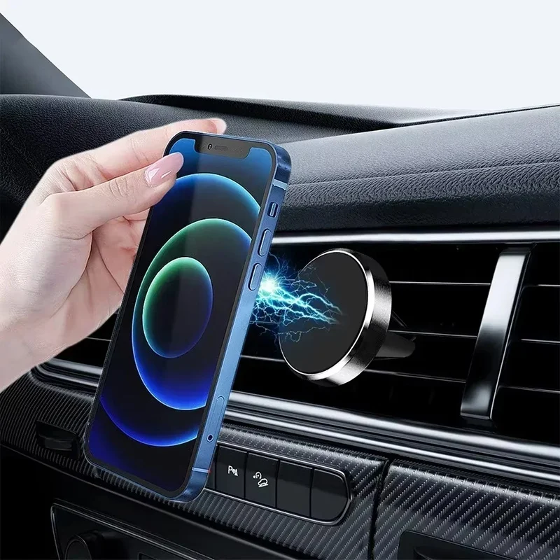 Universelle magnetische Auto-Handyhalterung für die Lüftungsschlitze im Auto, GPS-Navigations-Smartphone-Ständer, Magnethalterung für iPhone, Oppo
