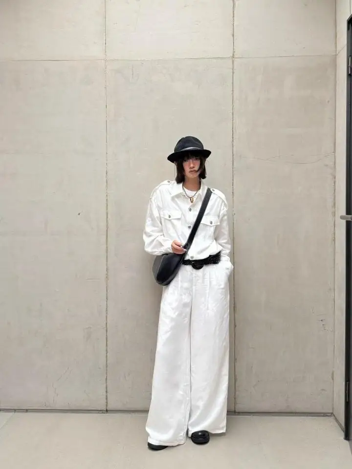 

Faionable White One-Piece Pants High Waist Slimming Wide Leg Women's Set High Waist Long Pants Comfortable Breathable