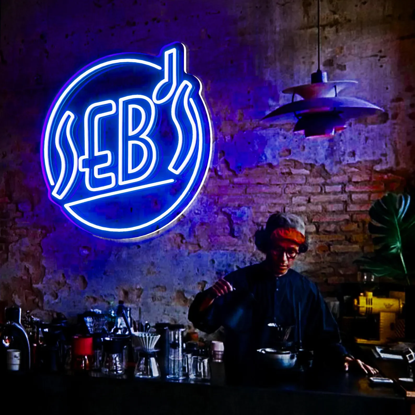 

Неоновая вывеска SEB'S, неоновая лампа La La City, декор для стен бара, вывеска с логотипом паба, неоновая вывеска для декора паба, неоновый декор для стен спальни