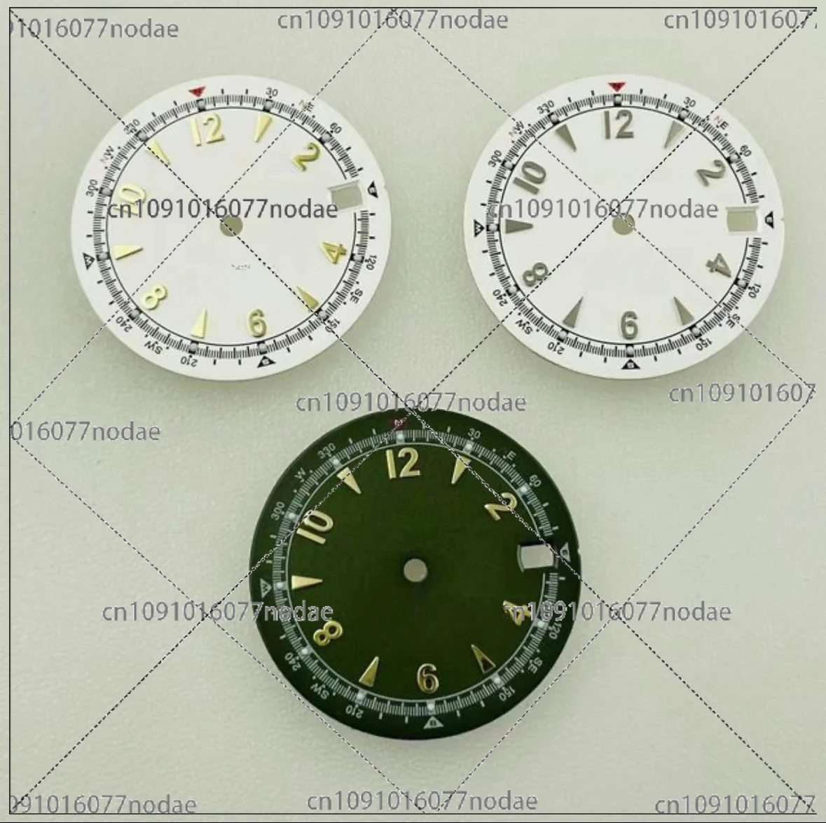 New Year's for NH35 Dial Pilot Retro Mechanical Watch Modified for NH36 Green Luminous Literal Accessories Diameter 28.5MM