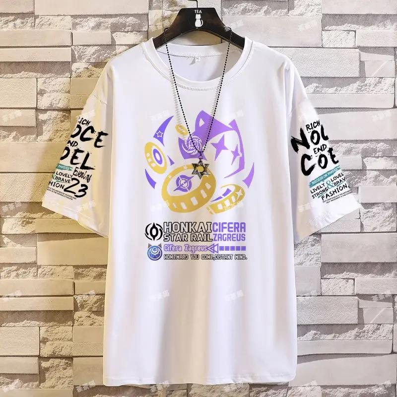 

Honkai: Star Rail Аниме-игра Cos Firefly Jingliu Mydei Cifera Tribios и т. д. Повседневная футболка с короткими рукавами для повседневных поездок на работу