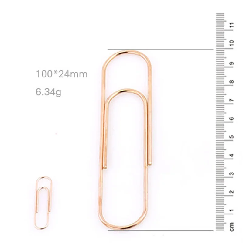 Imagem -04 - Multicolor Metal Bookmark Paper Clip Clips Grande Paper Bonito Book Mark Material de Escritório Grande 10cm Enorme Tamanho Grande